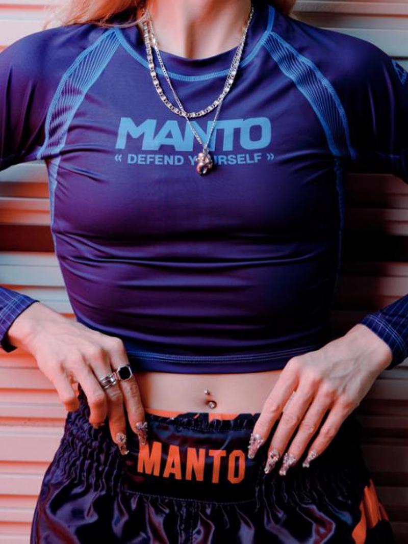 MANTO women rashguard DEFEND blue